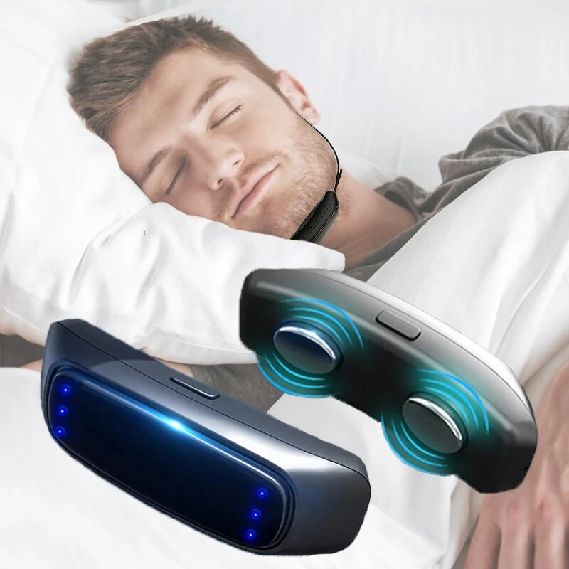 (image for) Portable Electric Smart Anti Snoring Device EMS Pulse Stop Snore Snoring Stop Sleep Apnea Aid